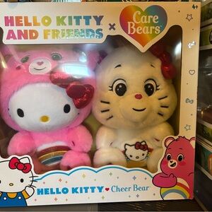 Hello Kitty and Care Bears Plush Duo - Pink and White